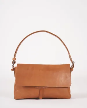melissa shoulder bag - veg tan leather tabac