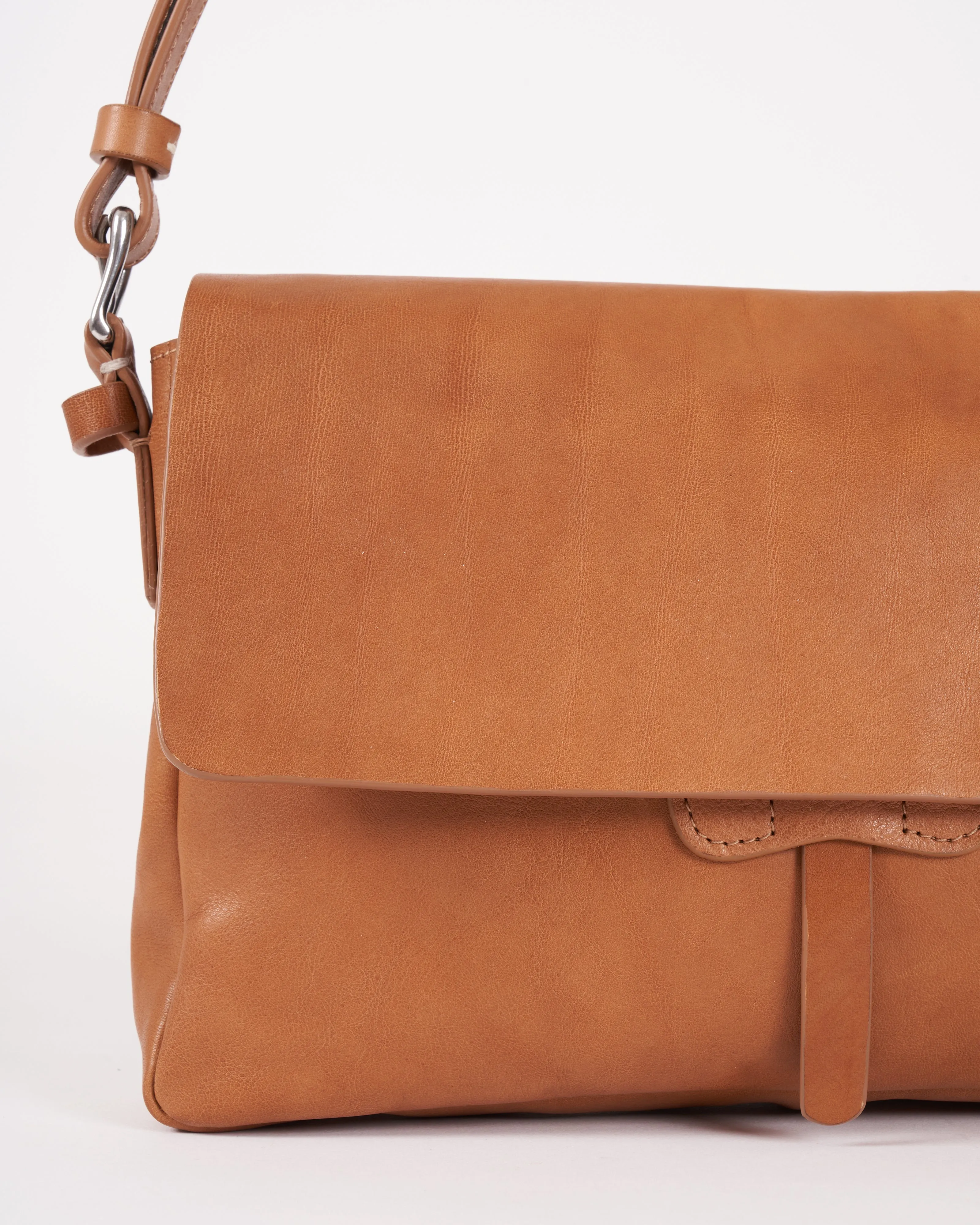 melissa shoulder bag - veg tan leather tabac
