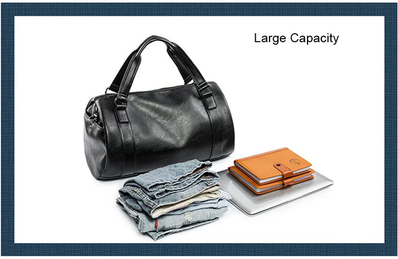 Men's Boston Bucket Crossbody Duffle Bag