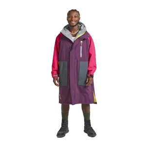 Men's Long Sleeve Recovered Pro Change Robe EVO - Mulberry Wine / Fuchsia Pink
