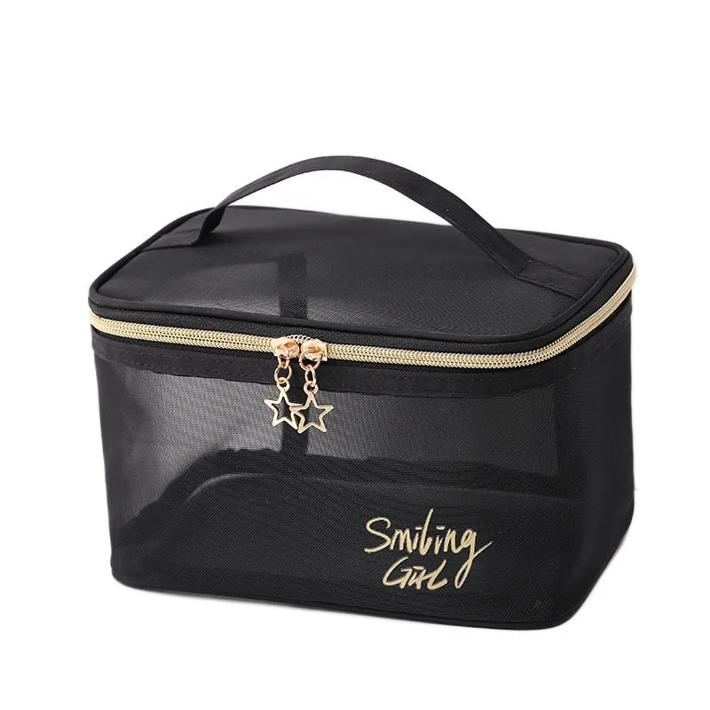 Mesh Storage Large Capacity Double Layer Cosmetic Bags