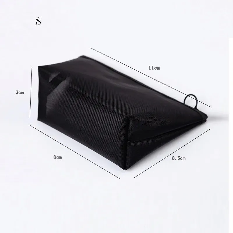 Mesh Transparent Cosmetic Bag Travel Storage Makeup Bag Organizer Make Up Pouch Portable Small & Large Size Toiletry Beauty Case