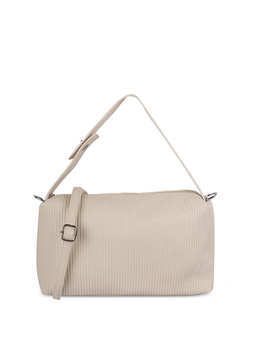 Metro Striped Structured Hobo Bag