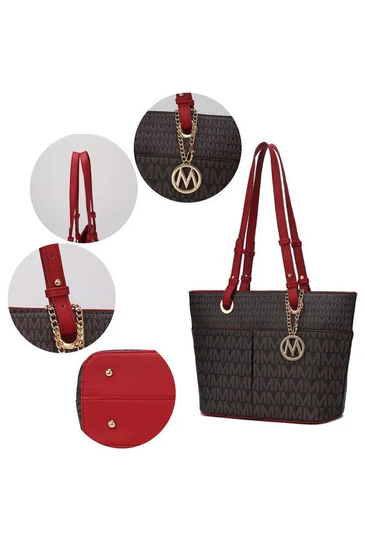 Mia K Fashion Collection Lori Printed Tote Bag Handbag