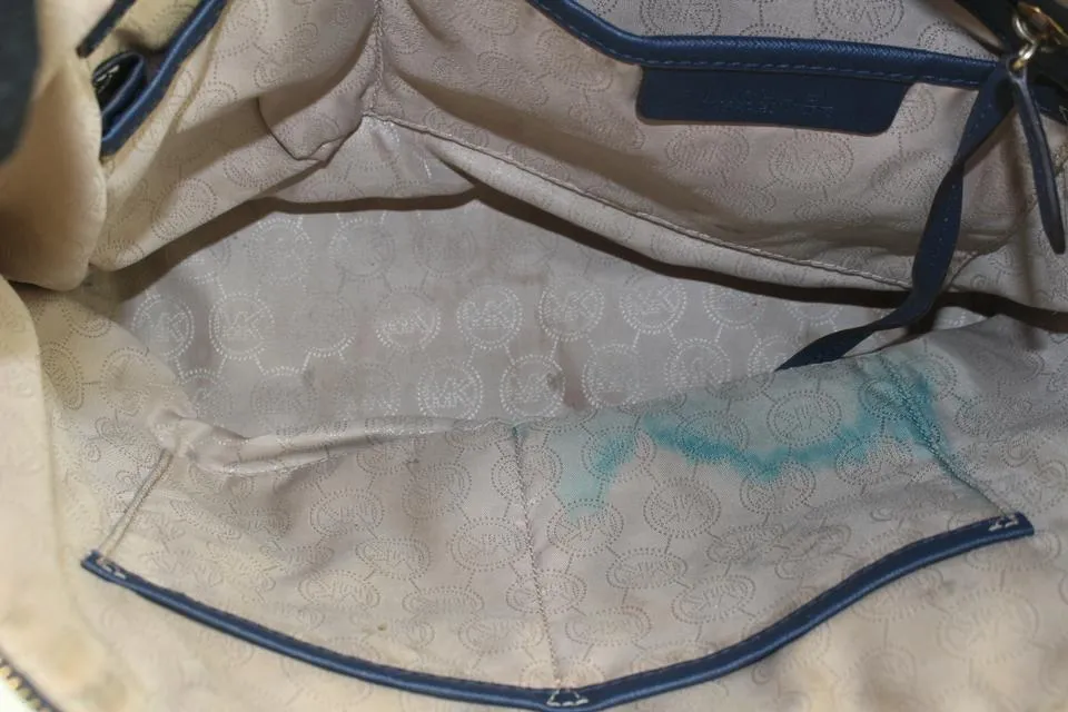 Michael Kors Blue Leather Jet Set Sullivan Tote Bag 2mk1101