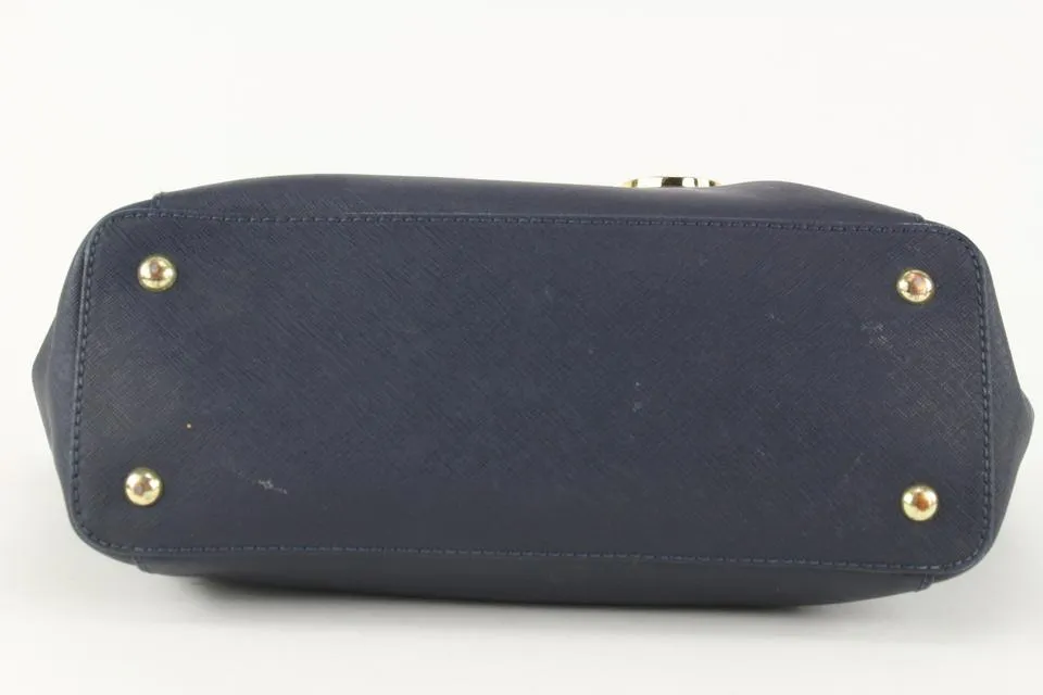 Michael Kors Blue Leather Jet Set Sullivan Tote Bag 2mk1101