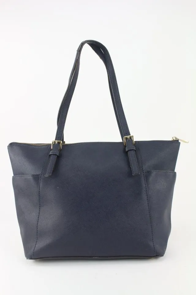 Michael Kors Blue Leather Jet Set Sullivan Tote Bag 2mk1101