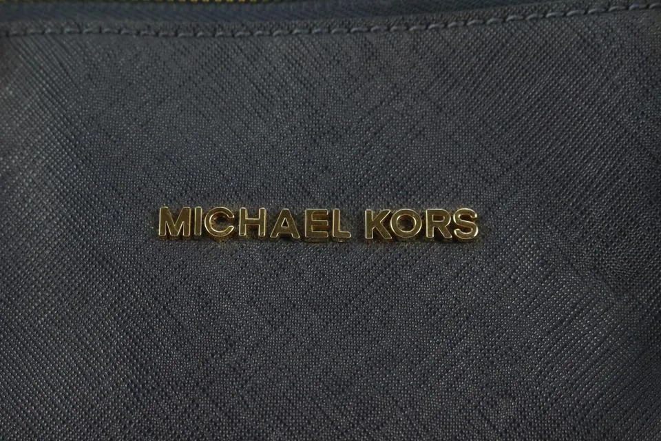 Michael Kors Blue Leather Jet Set Sullivan Tote Bag 2mk1101