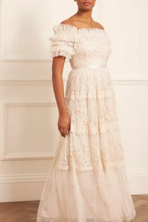 Midsummer Lace Off-Shoulder Gown