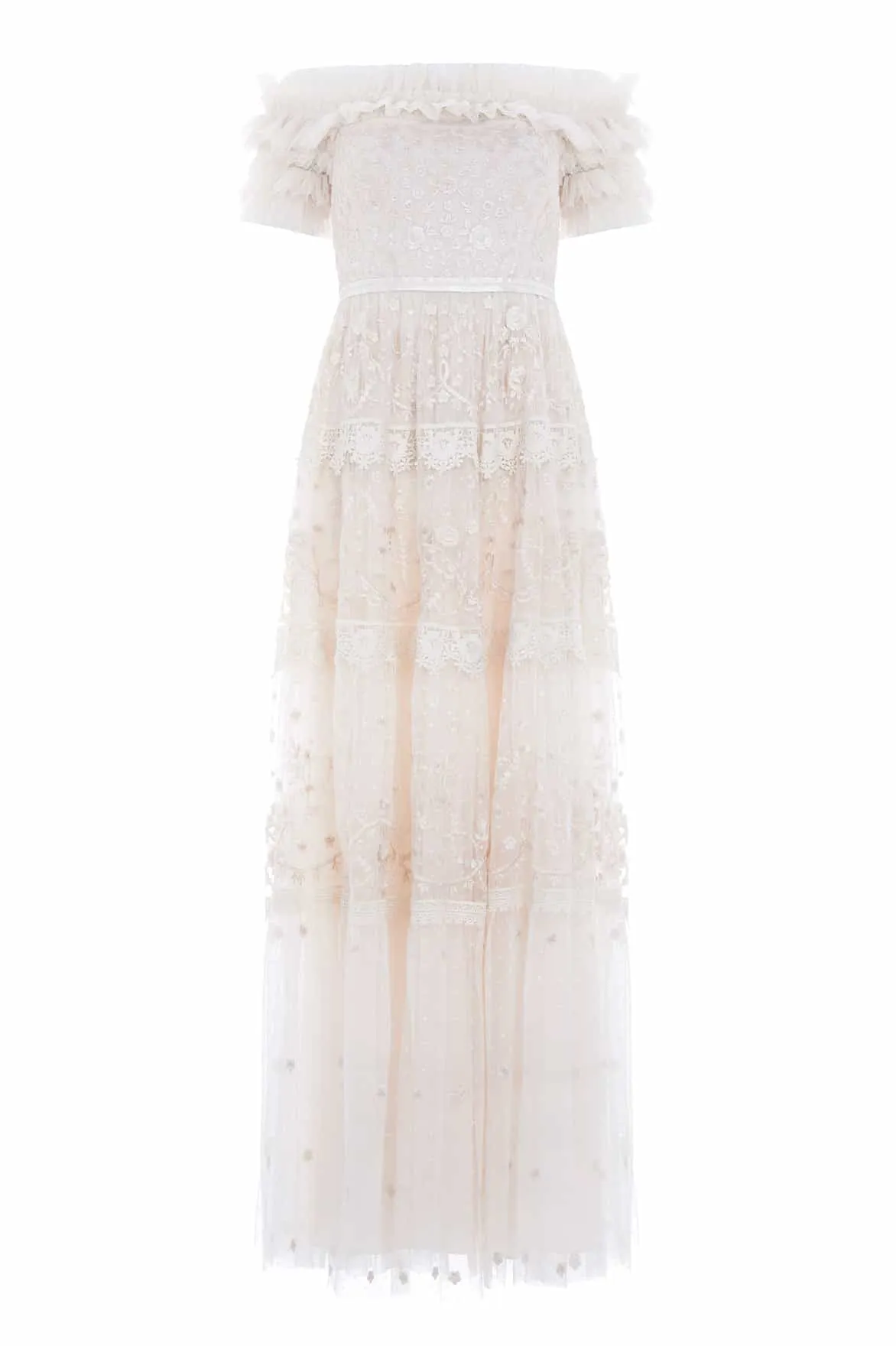 Midsummer Lace Off-Shoulder Gown