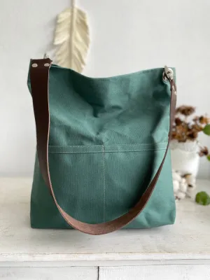 Mila 201 Amsterdam Green | Hobo Tote Bag