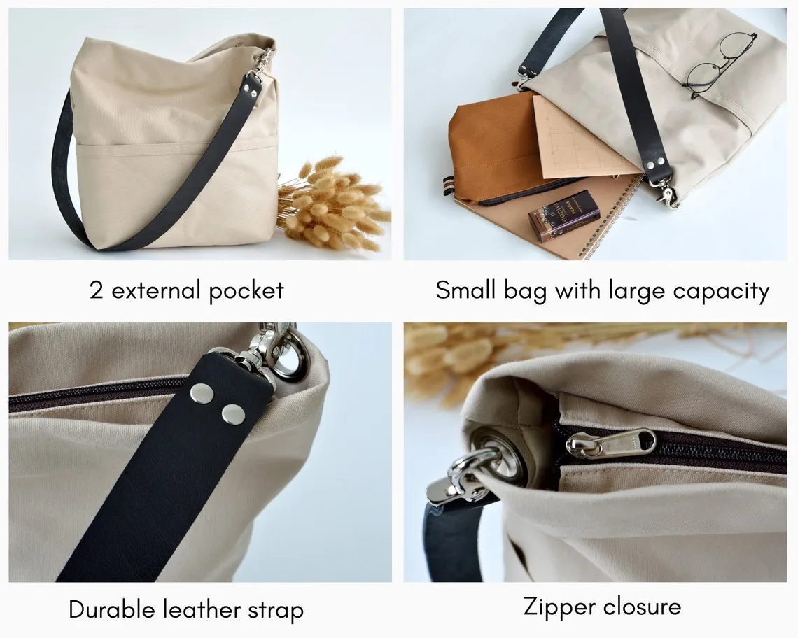 Mila 201 Black | Hobo Tote Bag