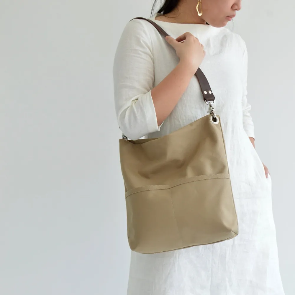 Mila 201 Khaki | Hobo Tote Bag