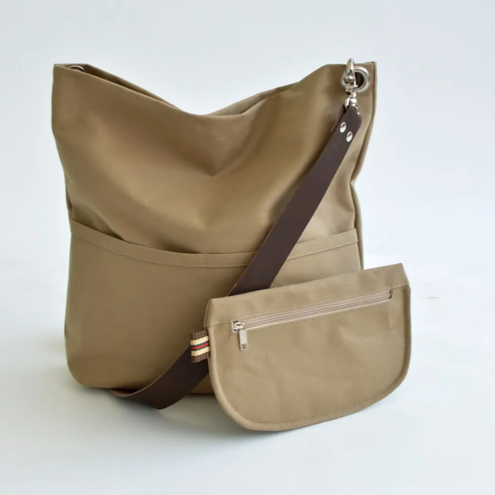 Mila 201 Khaki | Hobo Tote Bag