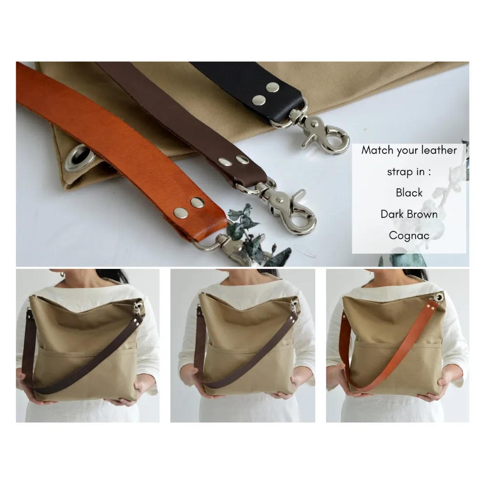Mila 201 Khaki | Hobo Tote Bag