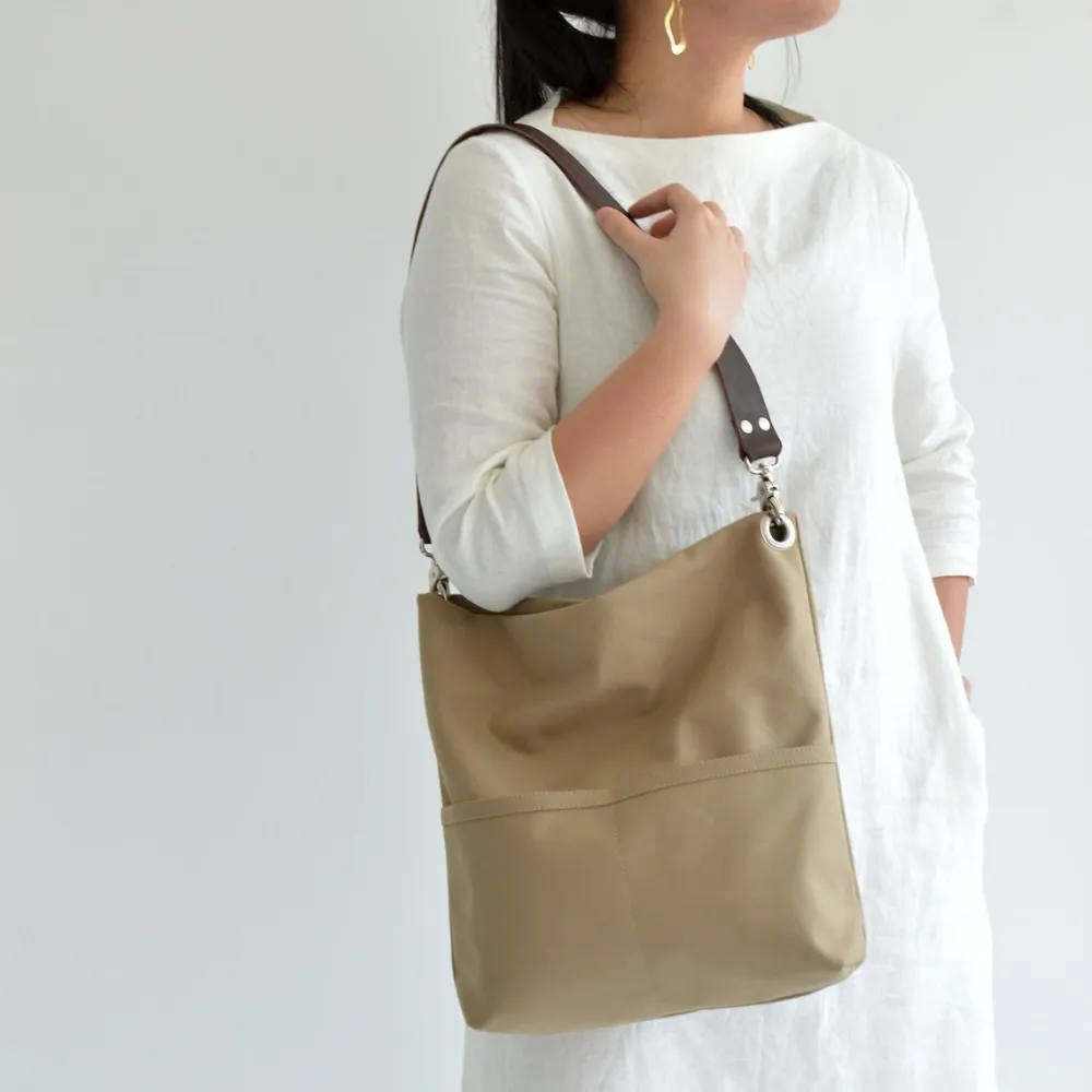 Mila 201 Khaki | Hobo Tote Bag