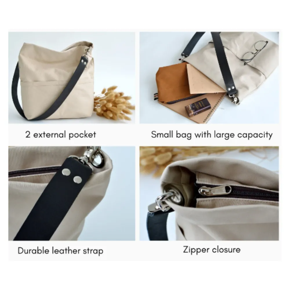 Mila 201 Khaki | Hobo Tote Bag