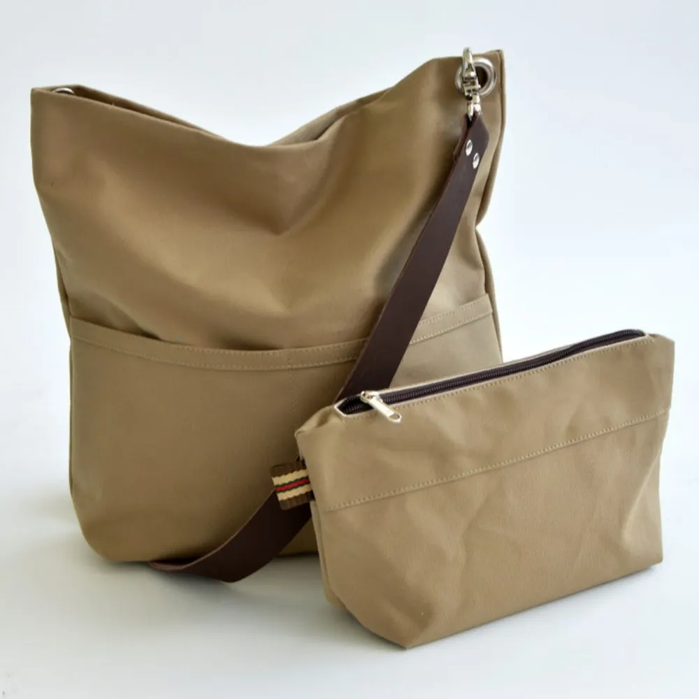 Mila 201 Khaki | Hobo Tote Bag
