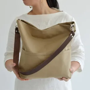 Mila 201 Khaki | Hobo Tote Bag