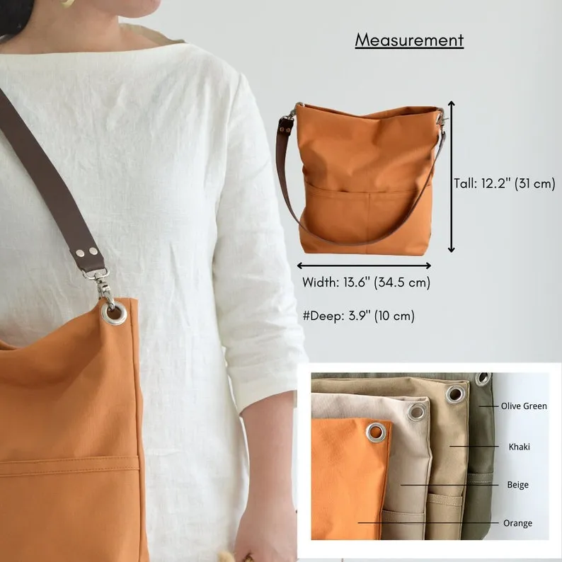 Mila 201 Orange | Hobo Tote Bag