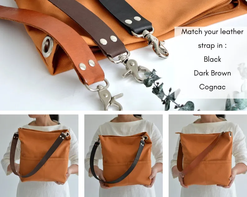 Mila 201 Orange | Hobo Tote Bag