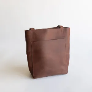 Mini Classic Leather Tote {Espresso}