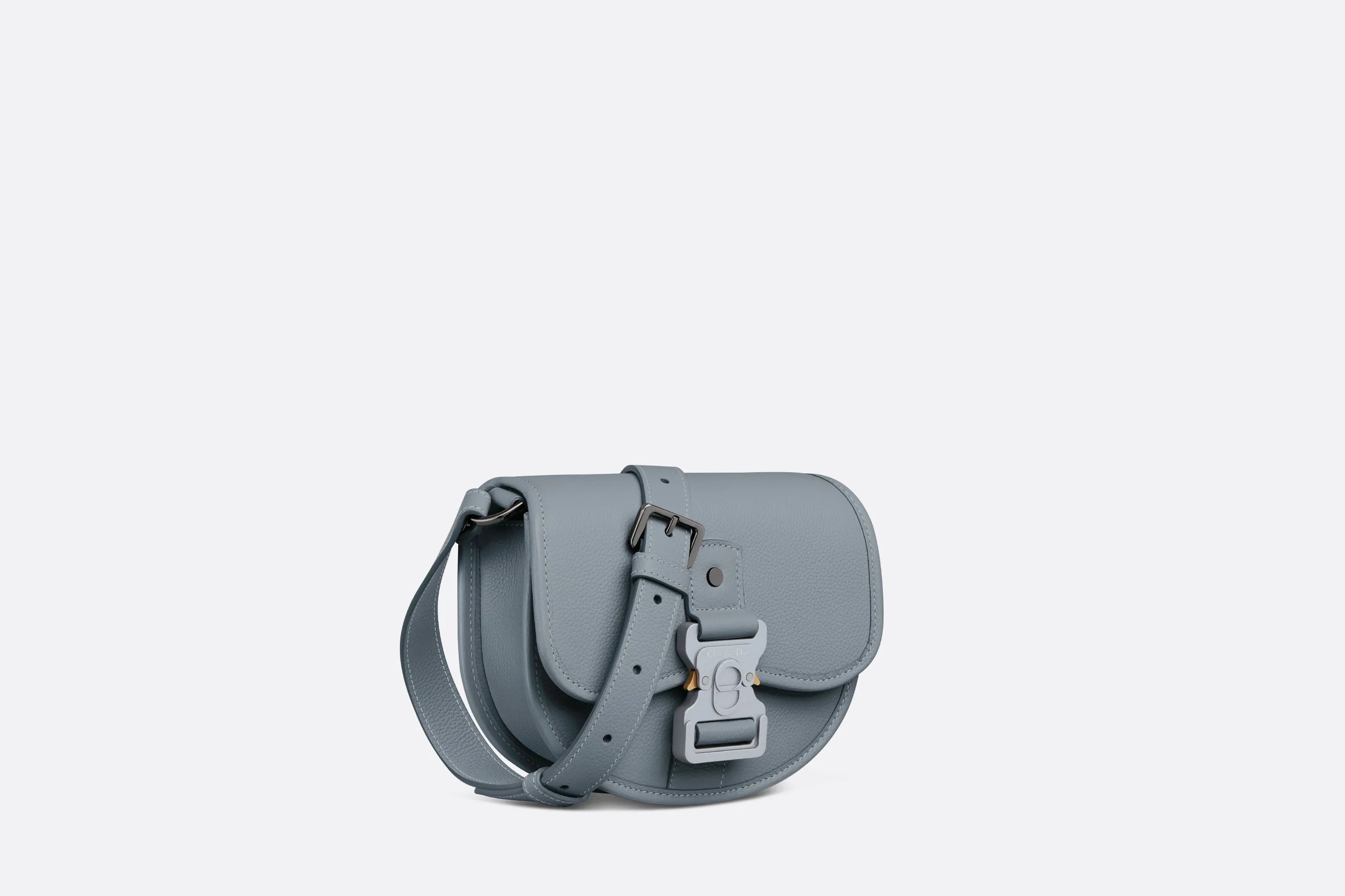 Mini Gallop Bag with Strap • Dior Gray Grained Calfskin