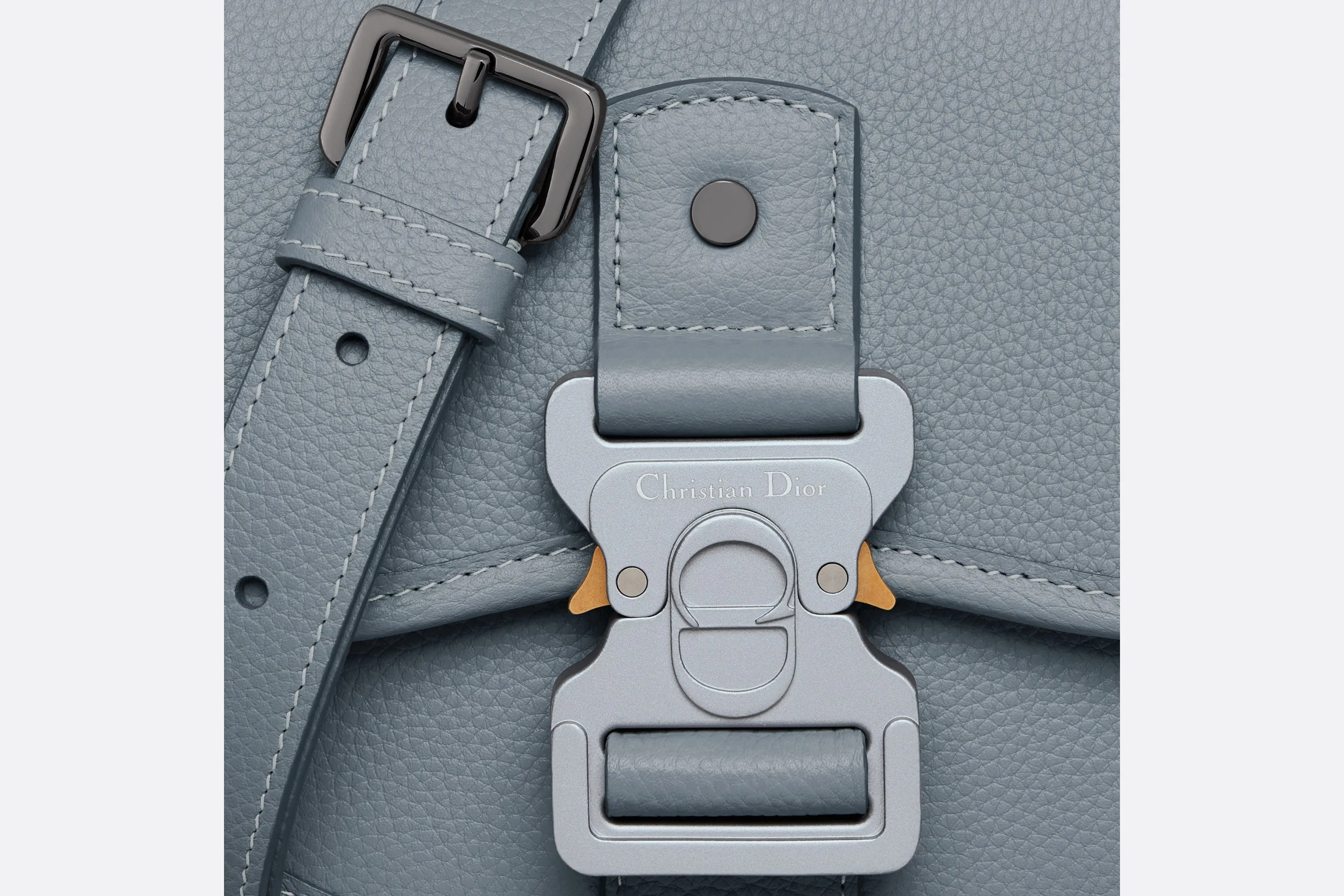 Mini Gallop Bag with Strap • Dior Gray Grained Calfskin