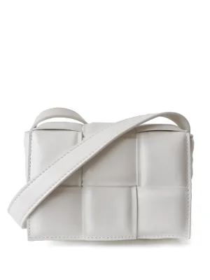 Mini Padded Clutch Bag Cassette Leather Shoulder Bag Woven Square Crossbody Bag