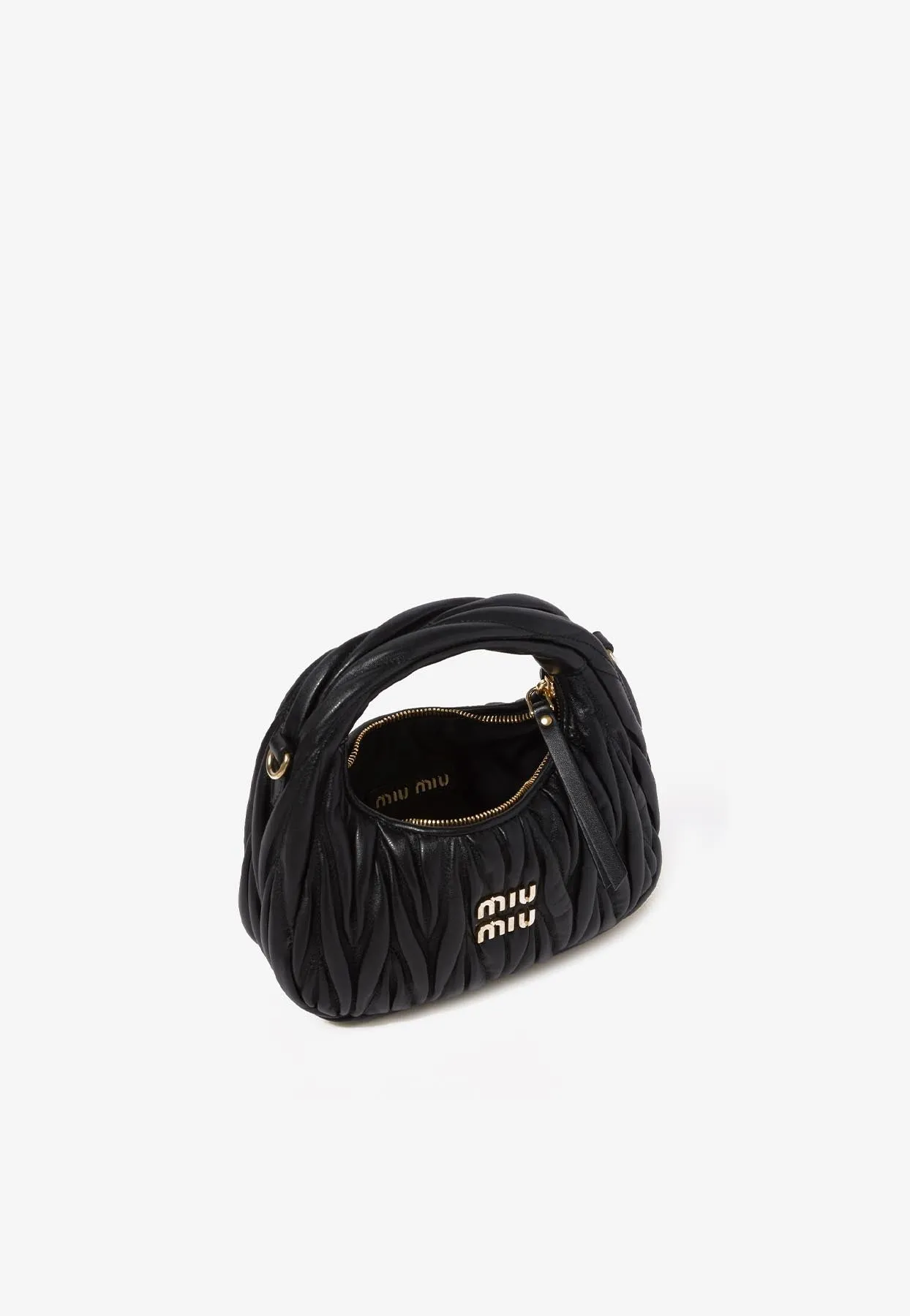 Mini Wander Matelassé Leather Hobo Bag