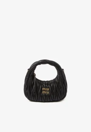 Mini Wander Matelassé Leather Hobo Bag