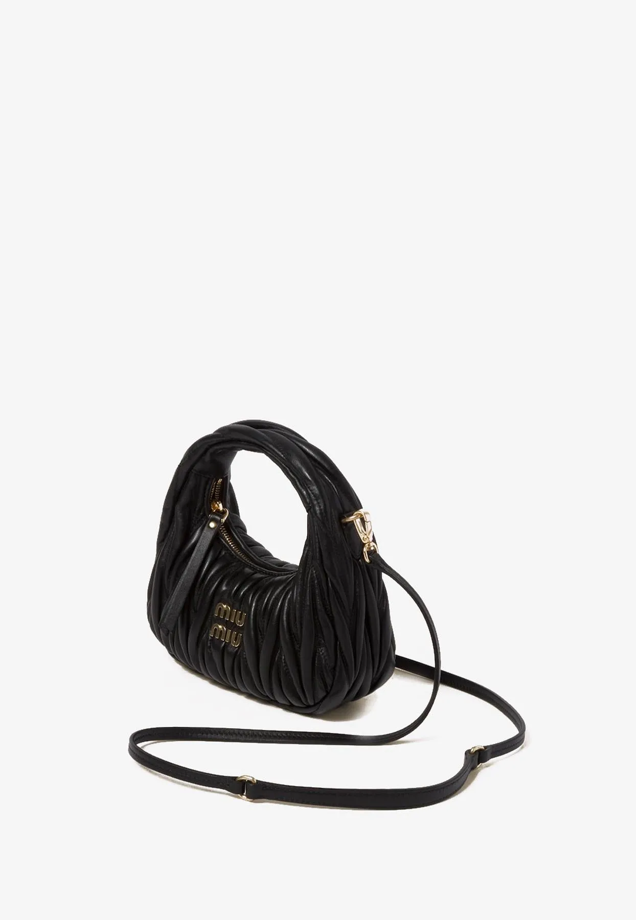 Mini Wander Matelassé Leather Hobo Bag