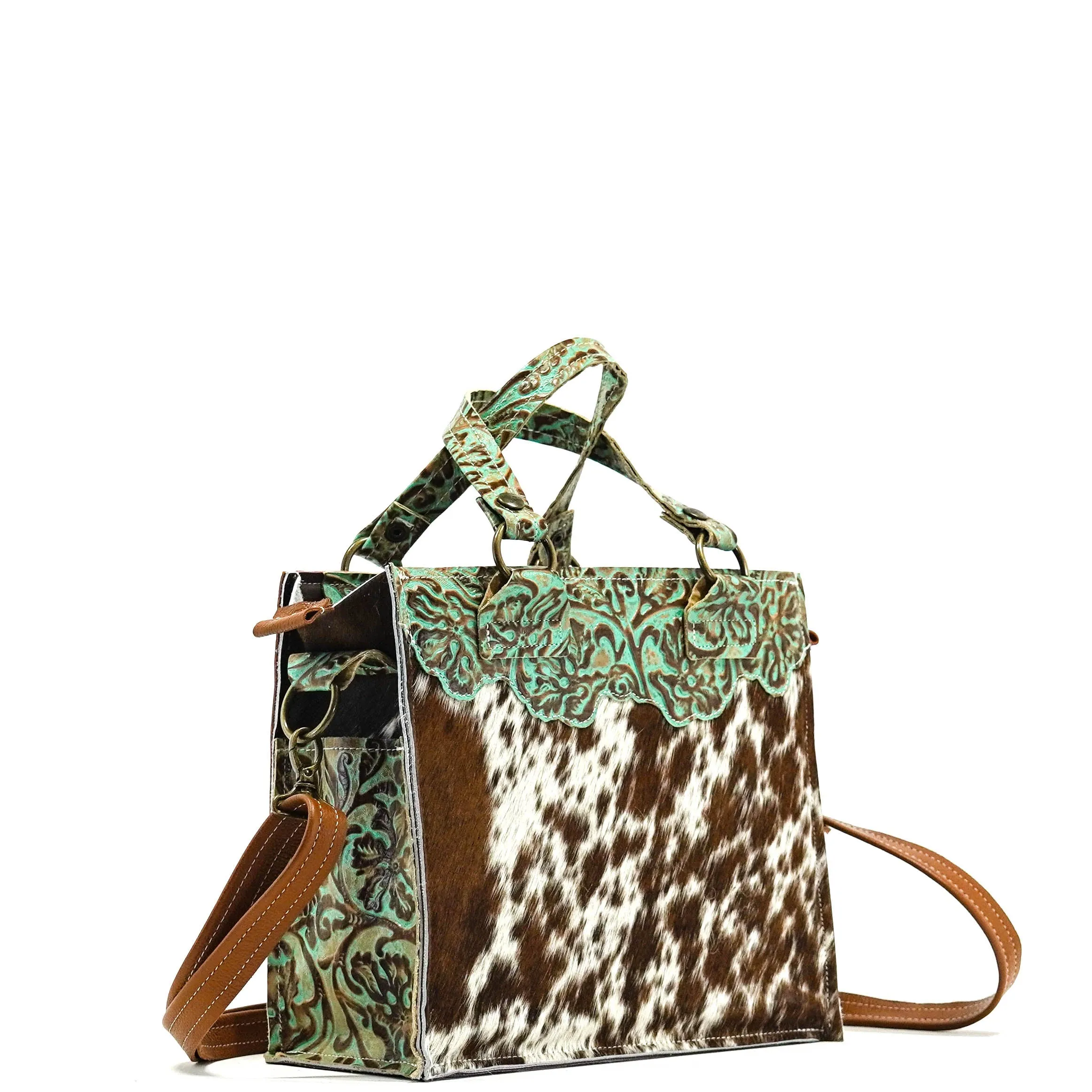 Minnie Pearl - Spotted Longhorn w/ Turquoise Tool