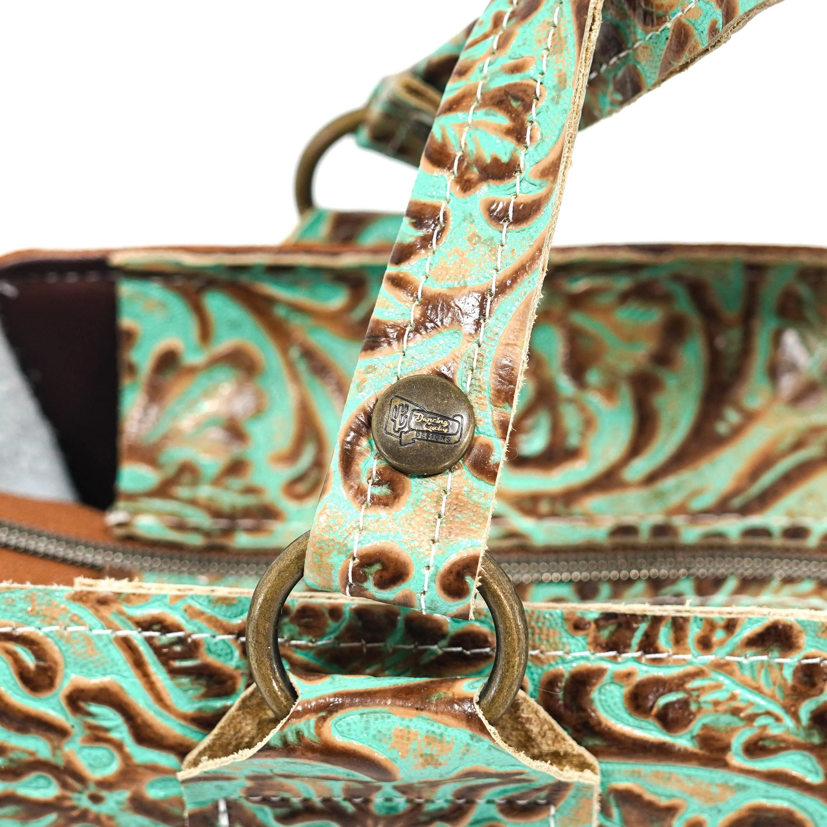 Minnie Pearl - Spotted Longhorn w/ Turquoise Tool