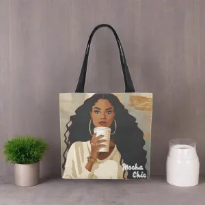 Mocha Chic Canvas Tote Bag