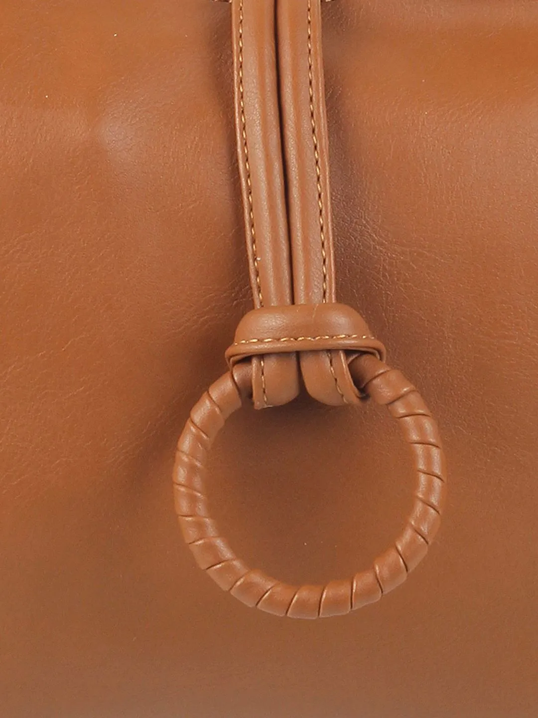 Mochi Textured Structured Hobo Bag