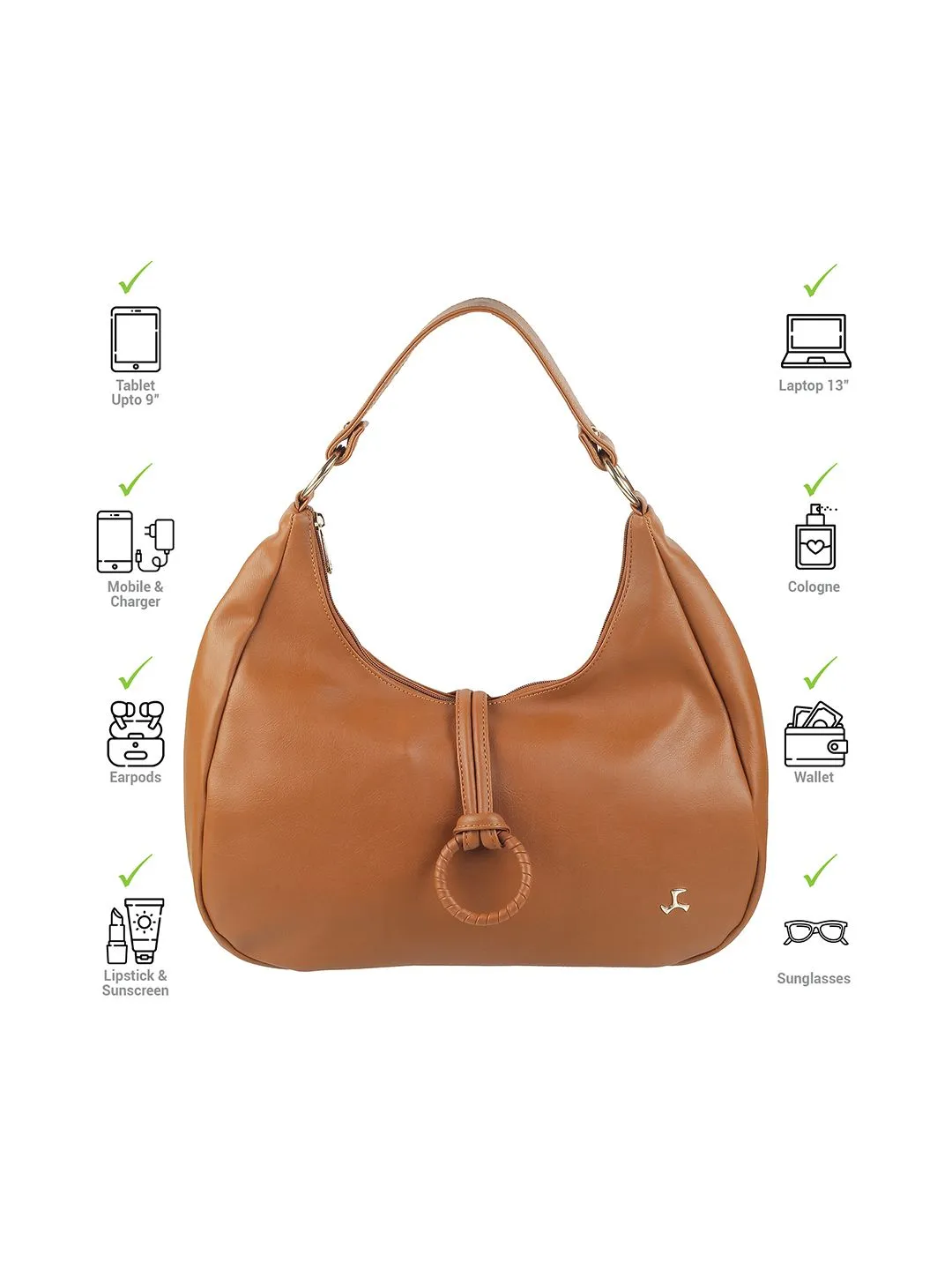 Mochi Textured Structured Hobo Bag