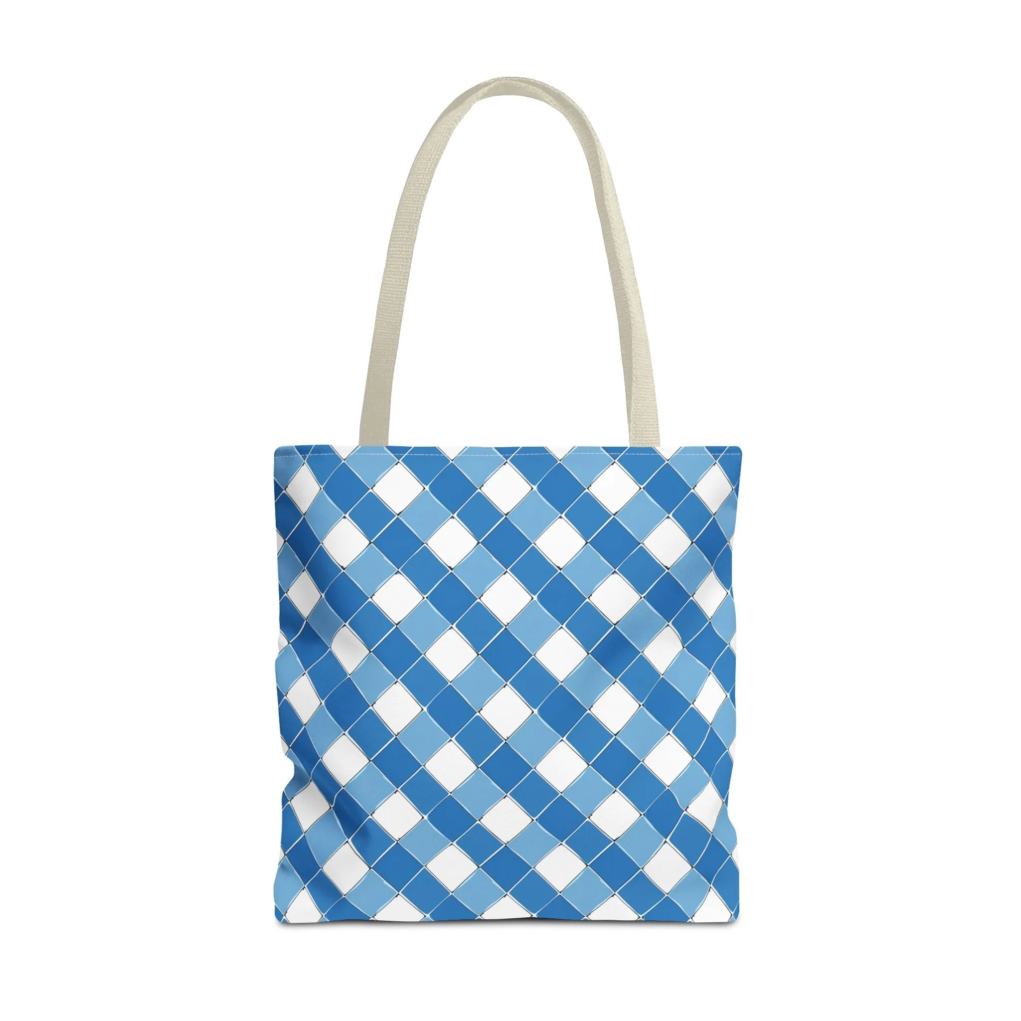 Modern Blue Ribbon Tote Bag - Carry in Style - Where Elegance Meets Everyday! Available in 3 sizes.