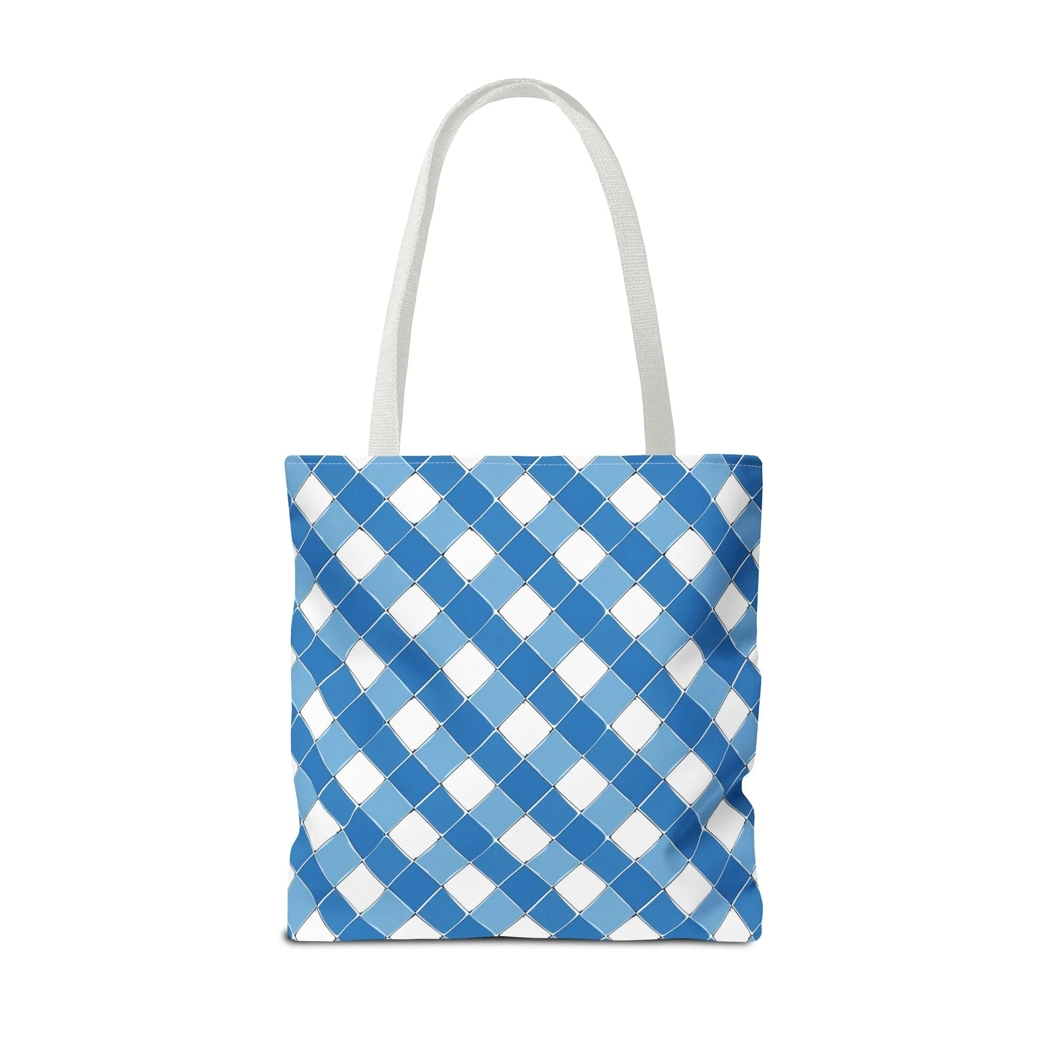 Modern Blue Ribbon Tote Bag - Carry in Style - Where Elegance Meets Everyday! Available in 3 sizes.