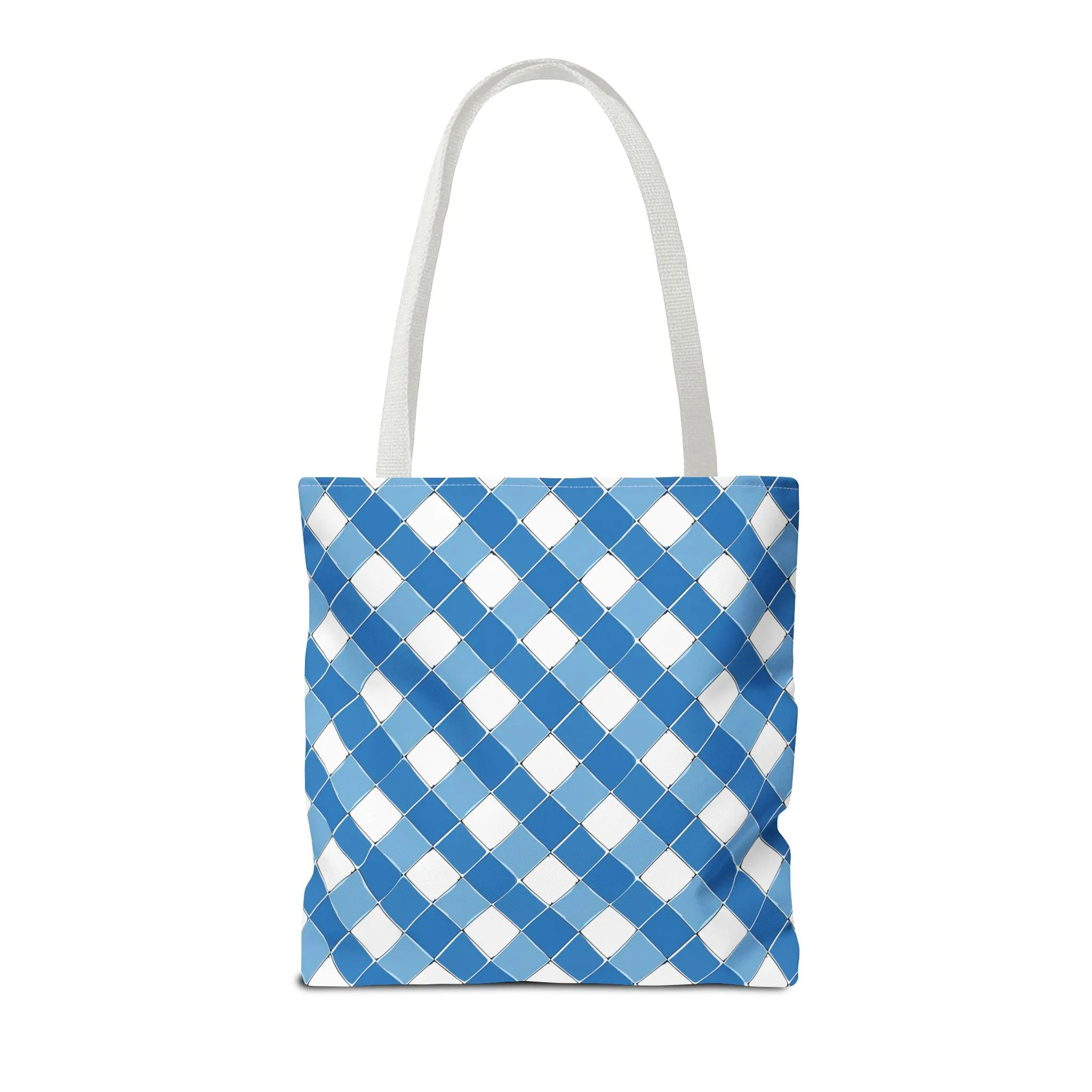 Modern Blue Ribbon Tote Bag - Carry in Style - Where Elegance Meets Everyday! Available in 3 sizes.