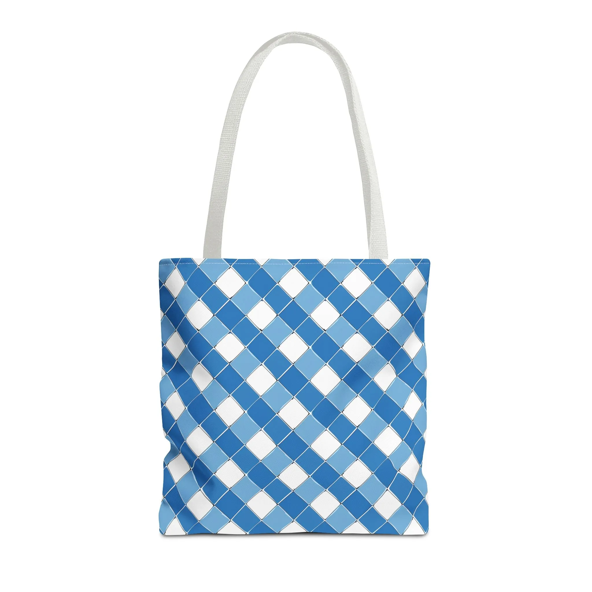 Modern Blue Ribbon Tote Bag - Carry in Style - Where Elegance Meets Everyday! Available in 3 sizes.