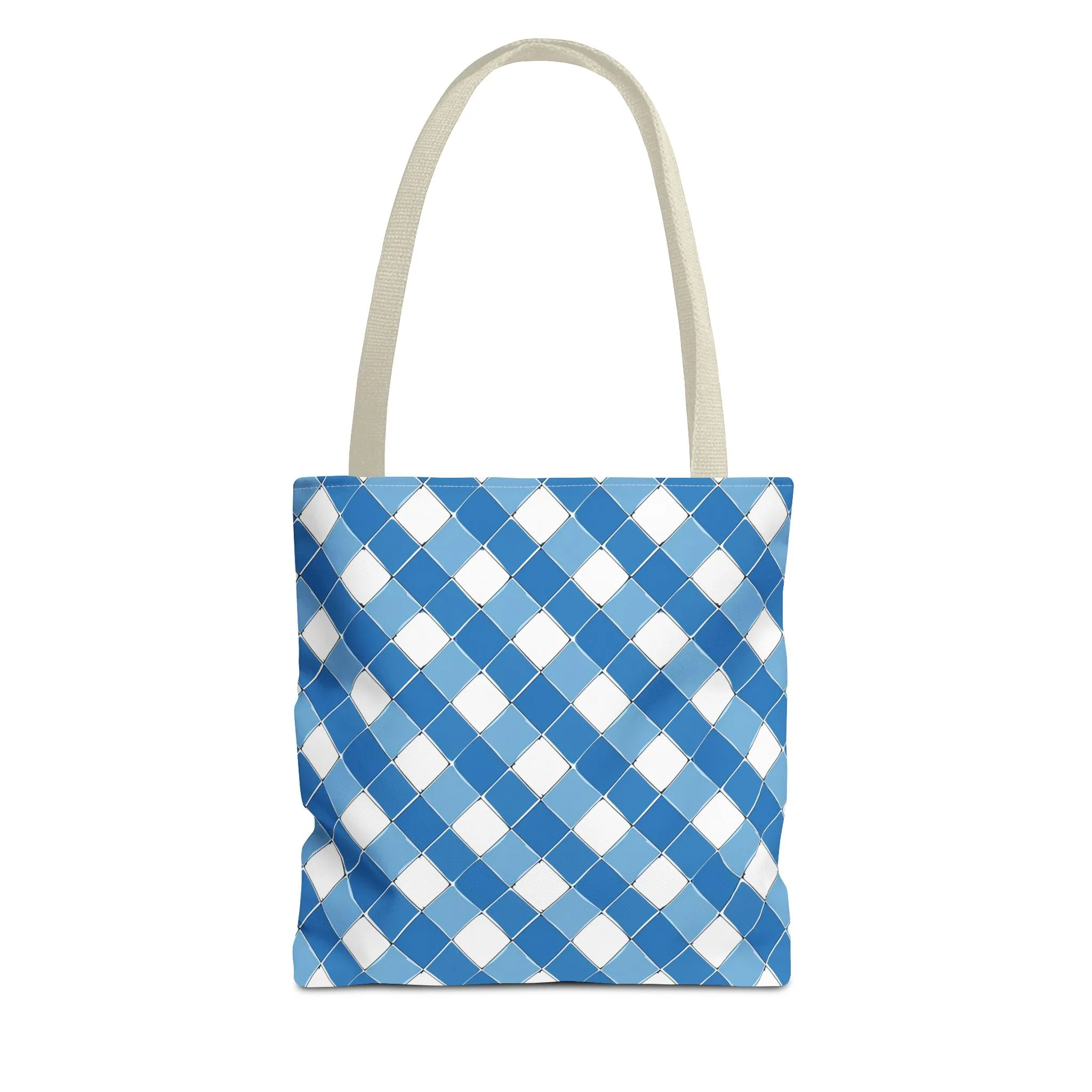 Modern Blue Ribbon Tote Bag - Carry in Style - Where Elegance Meets Everyday! Available in 3 sizes.