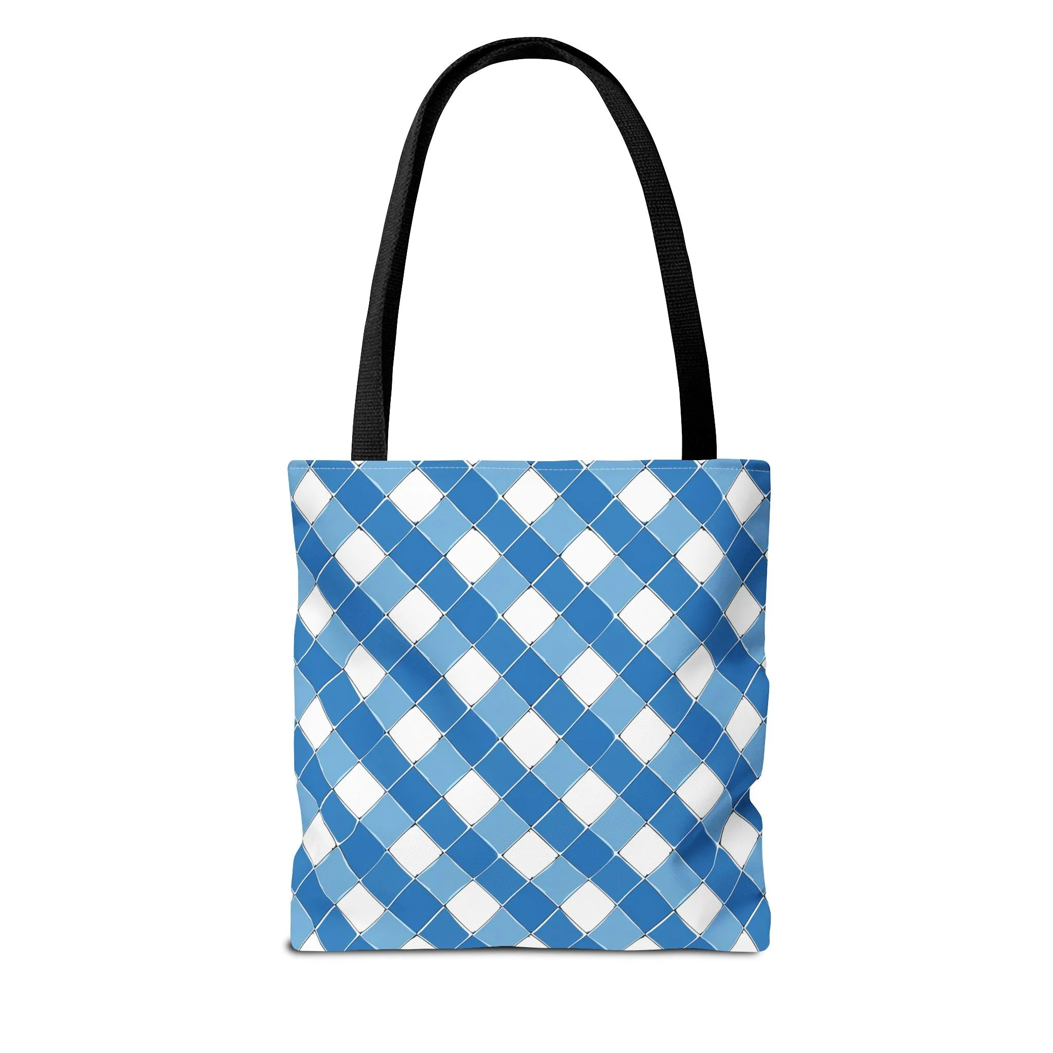 Modern Blue Ribbon Tote Bag - Carry in Style - Where Elegance Meets Everyday! Available in 3 sizes.