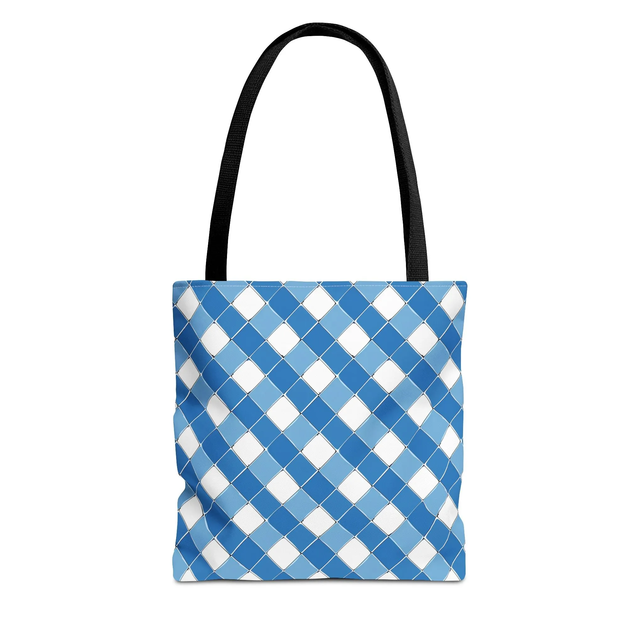 Modern Blue Ribbon Tote Bag - Carry in Style - Where Elegance Meets Everyday! Available in 3 sizes.