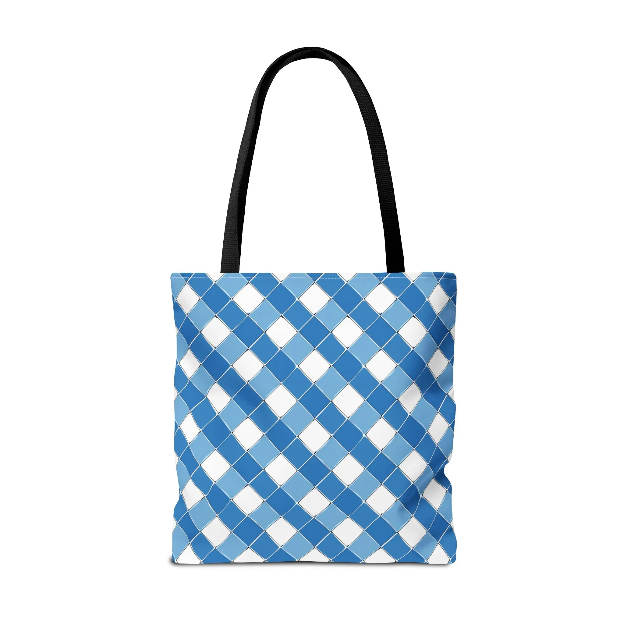 Modern Blue Ribbon Tote Bag - Carry in Style - Where Elegance Meets Everyday! Available in 3 sizes.