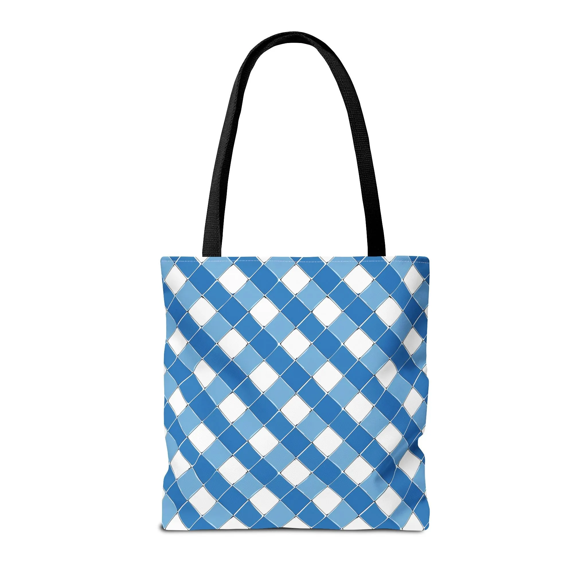 Modern Blue Ribbon Tote Bag - Carry in Style - Where Elegance Meets Everyday! Available in 3 sizes.