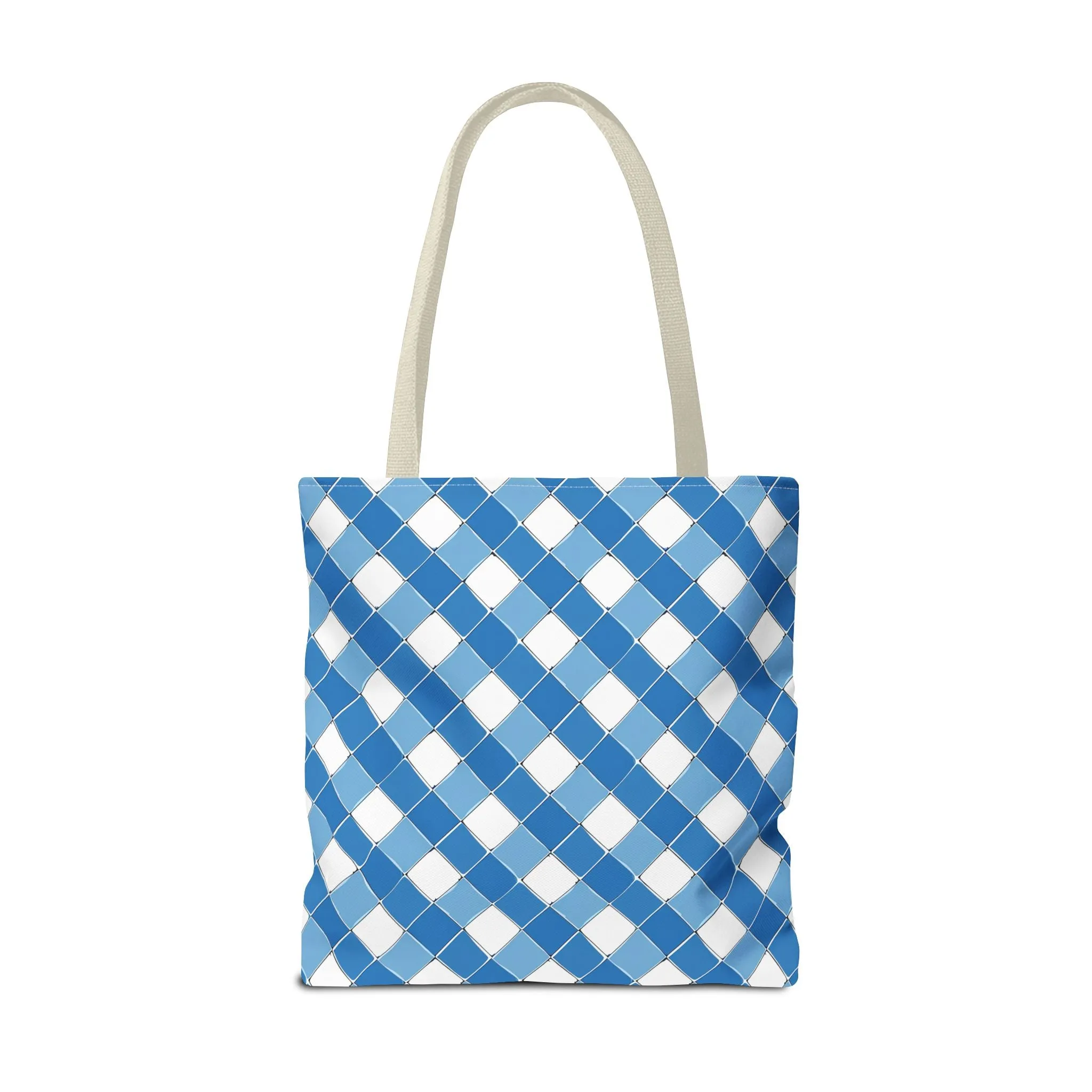 Modern Blue Ribbon Tote Bag - Carry in Style - Where Elegance Meets Everyday! Available in 3 sizes.