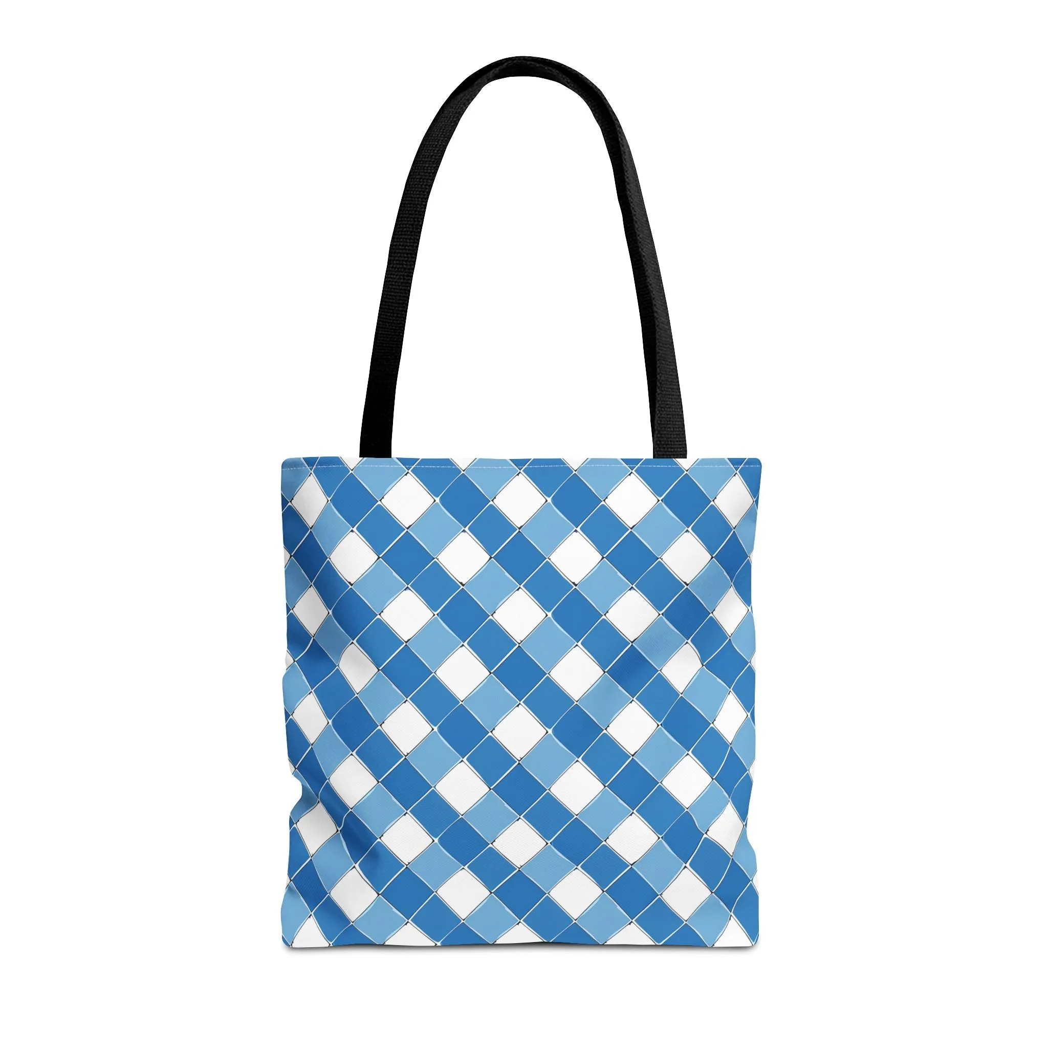 Modern Blue Ribbon Tote Bag - Carry in Style - Where Elegance Meets Everyday! Available in 3 sizes.