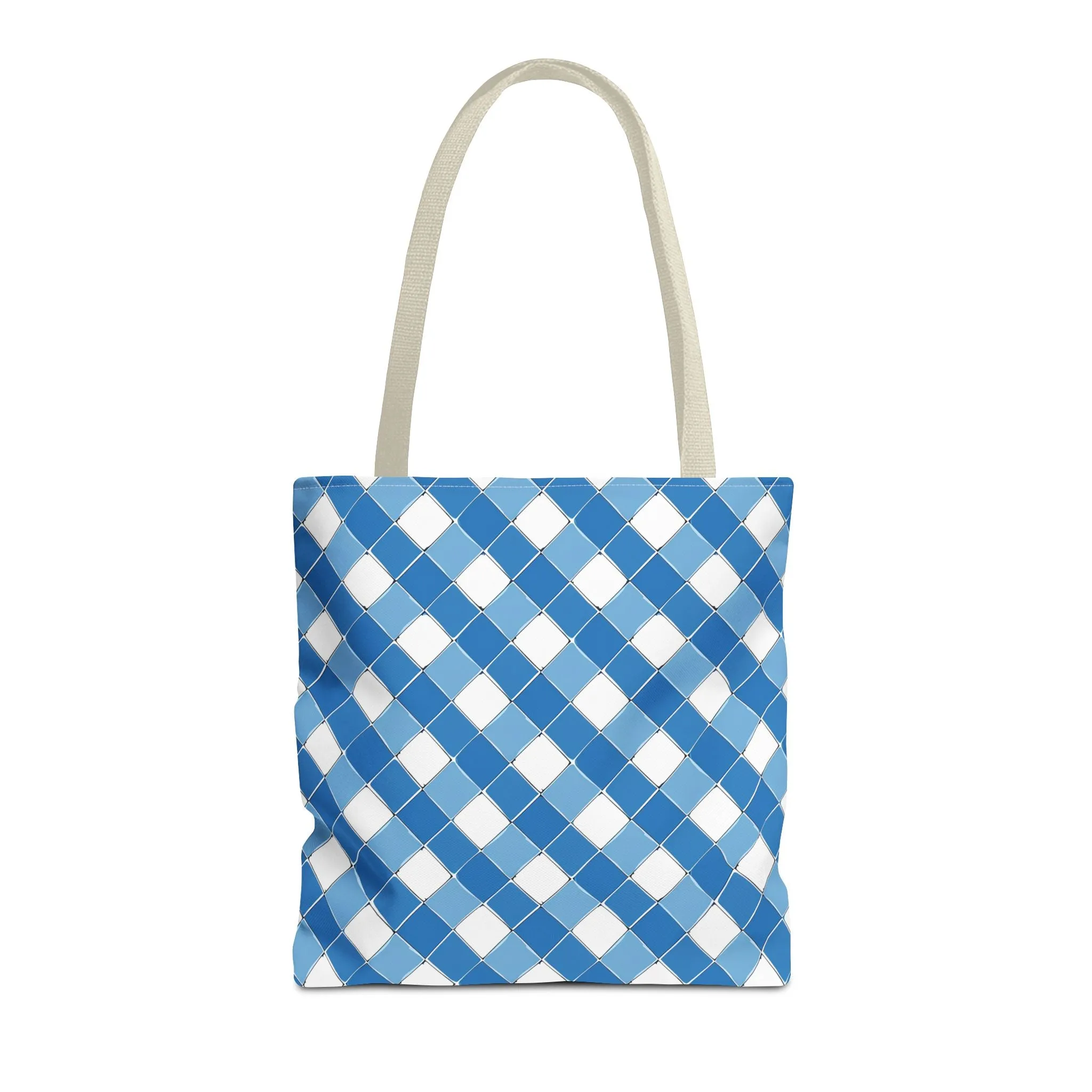 Modern Blue Ribbon Tote Bag - Carry in Style - Where Elegance Meets Everyday! Available in 3 sizes.