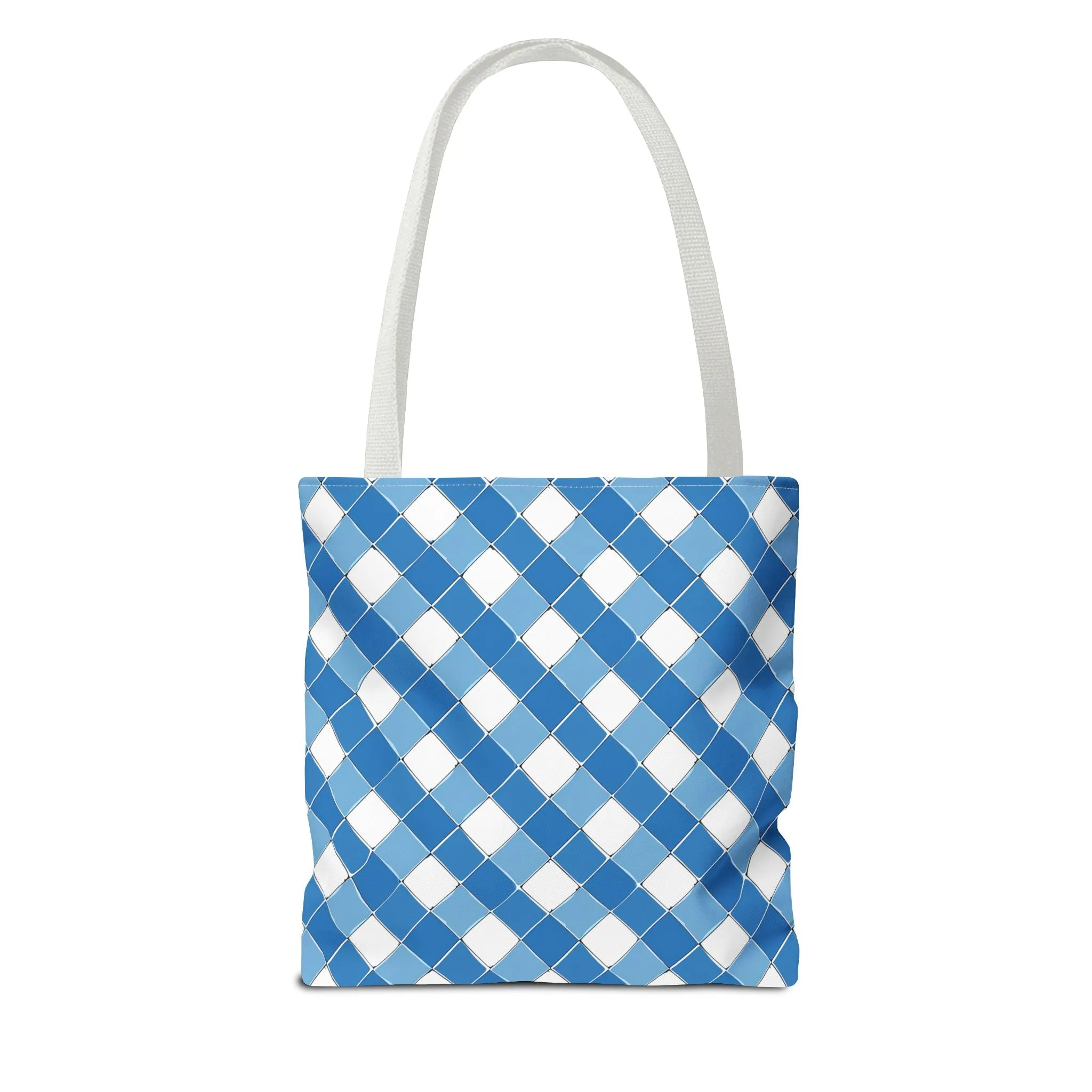 Modern Blue Ribbon Tote Bag - Carry in Style - Where Elegance Meets Everyday! Available in 3 sizes.
